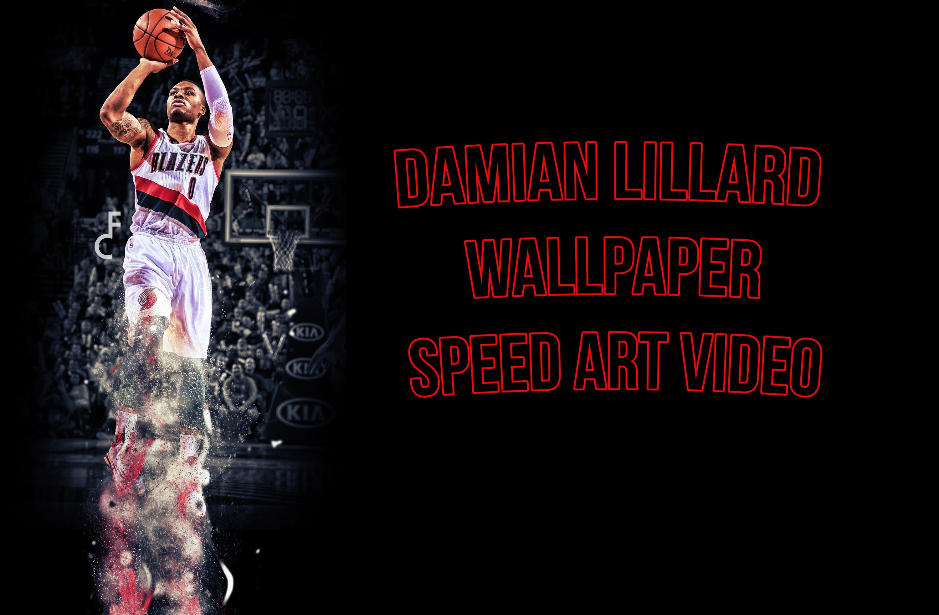 3000x1963 Damian Lillard wallpaper speed art video
