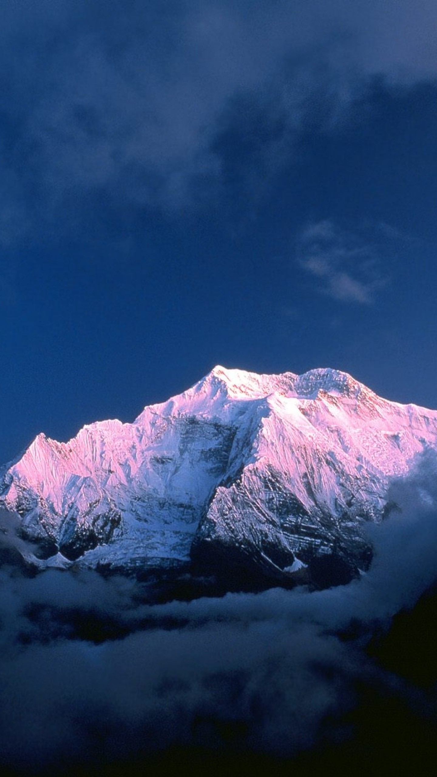 1440x2560  Wallpaper himalayas, nepal, mountains, top, clouds, snow