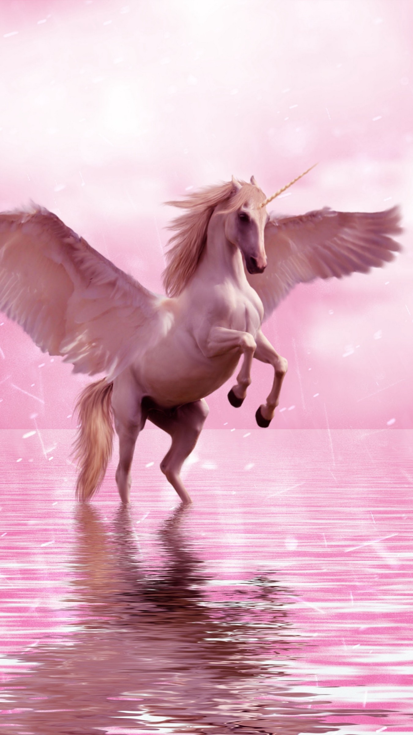1350x2400  Wallpaper unicorn, wings, horse, fantasy