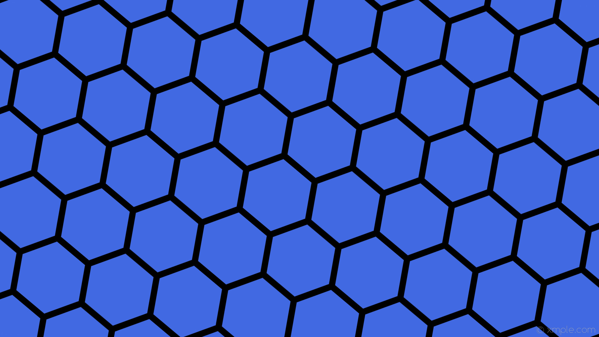1920x1080 wallpaper blue hexagon beehive honeycomb black royal blue #4169e1 #000000  diagonal 50Â° 20px