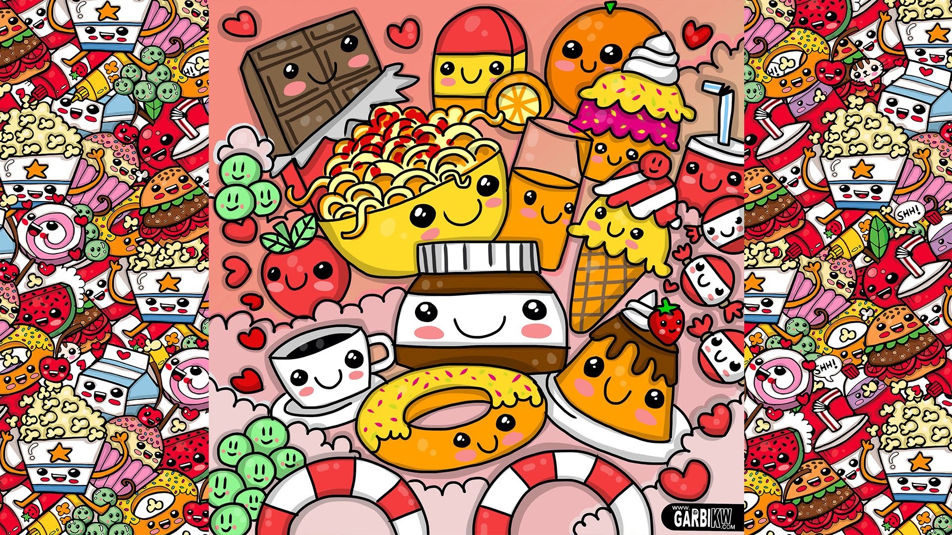 cute cartoon food wallpapers