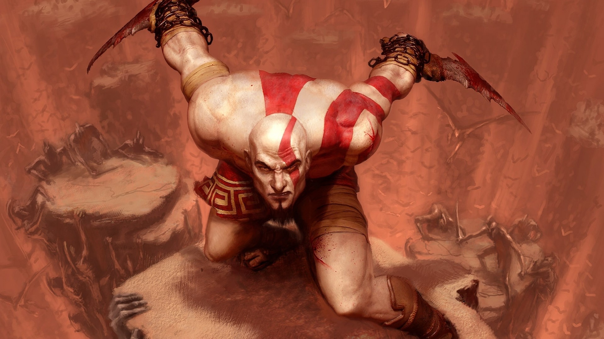 1920x1080  Wallpaper god of war, kratos, spartan, warrior