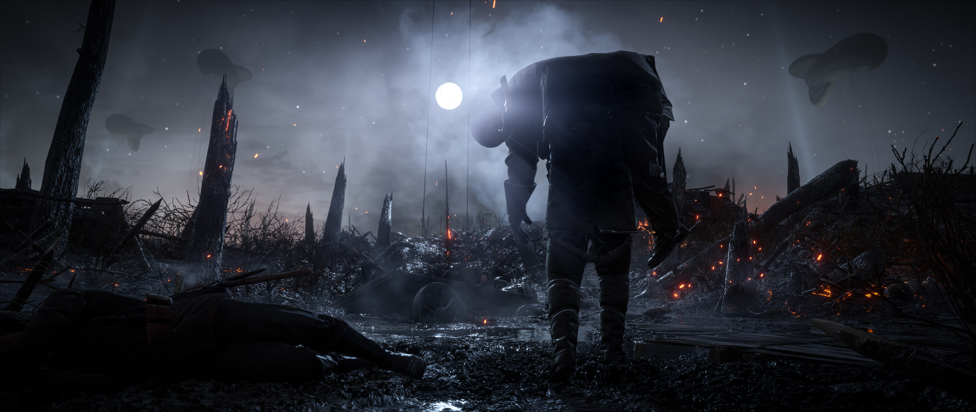 3413x1440 Battlefield 1 Explosion Soldier Â· HD Wallpaper | Background ID:751197