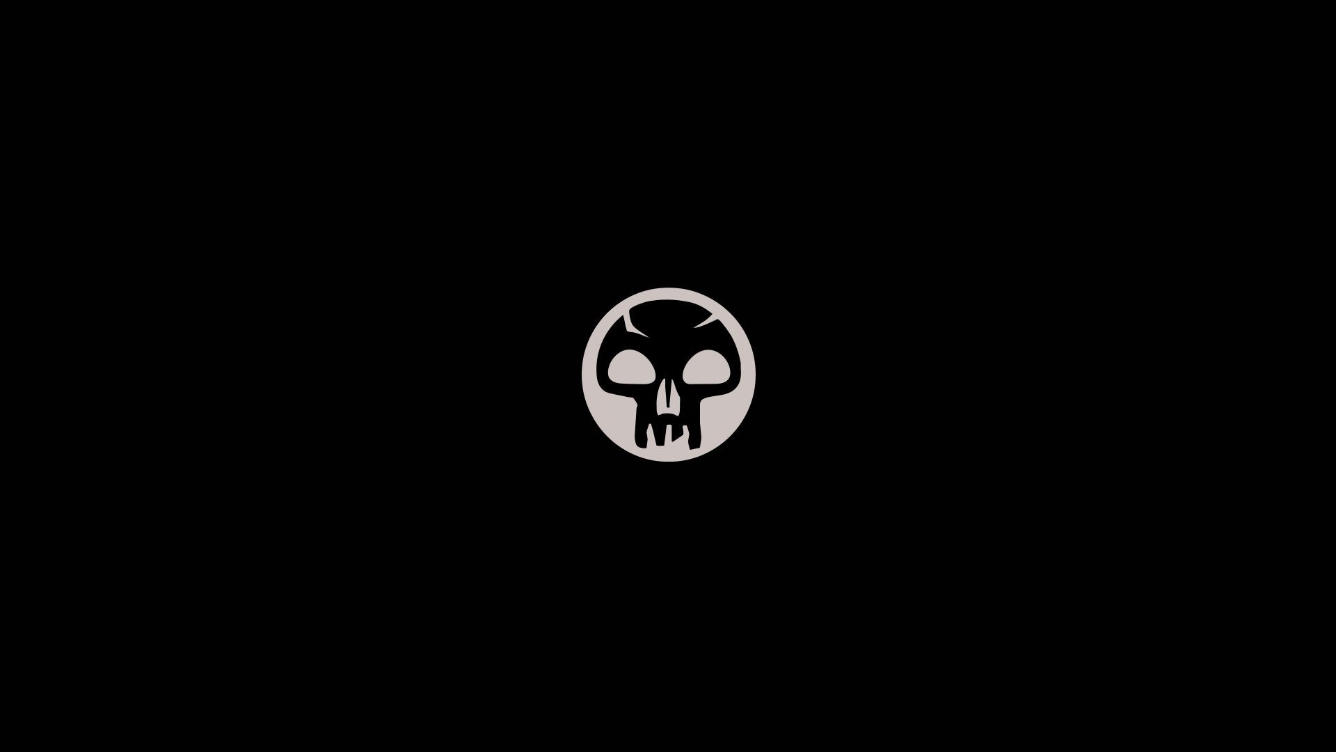 1920x1080 Magic: The Gathering, Trading Card Games, Simple, Minimalism, Black  background, Skull HD Wallpapers / Desktop and Mobile Images & Photos