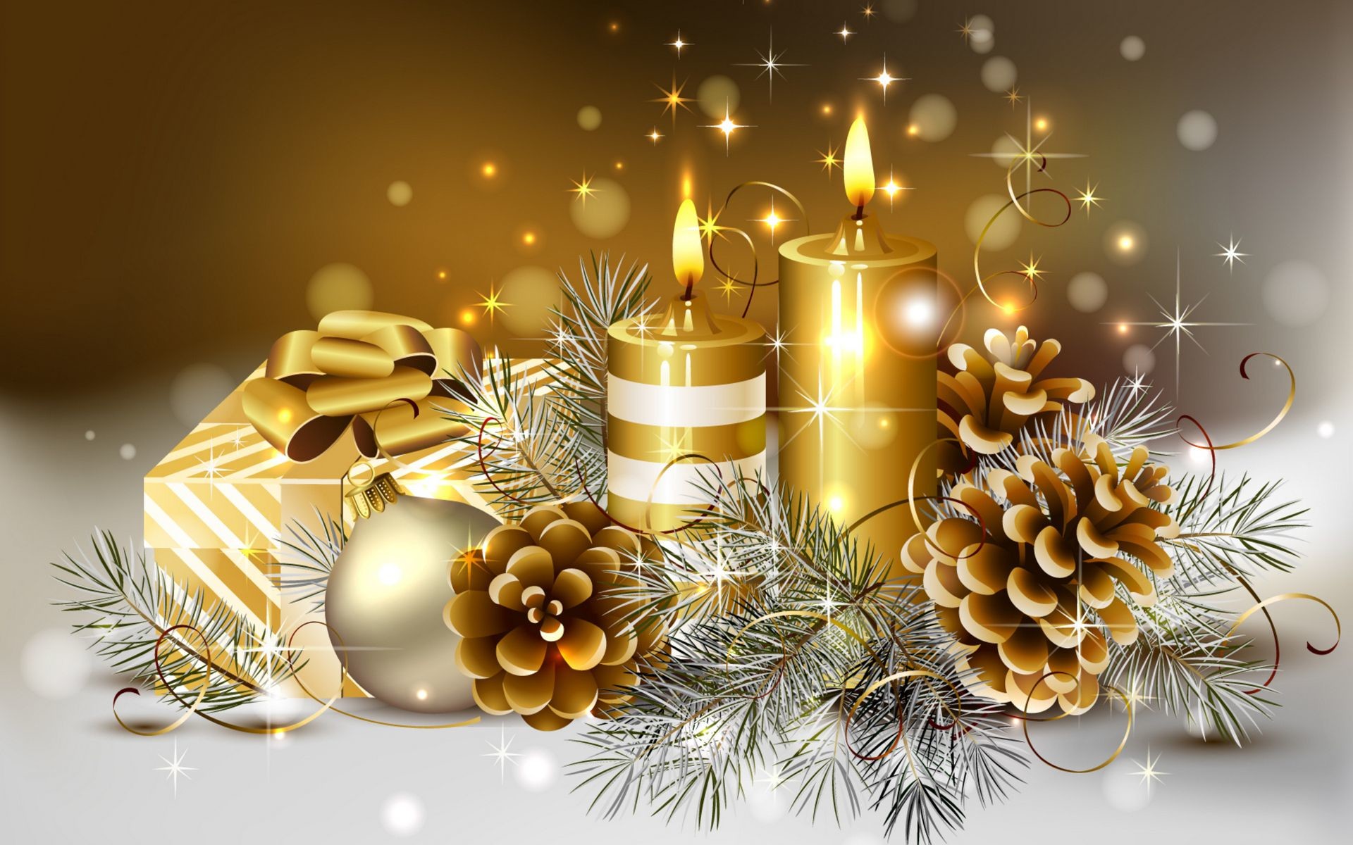 1920x1200 Christmas Candle #wallpapers