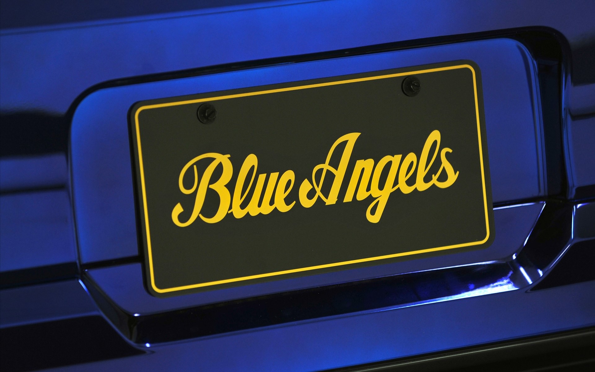 1920x1200 Ford Mustang Gt Blue Angels Badge Wide Desktop