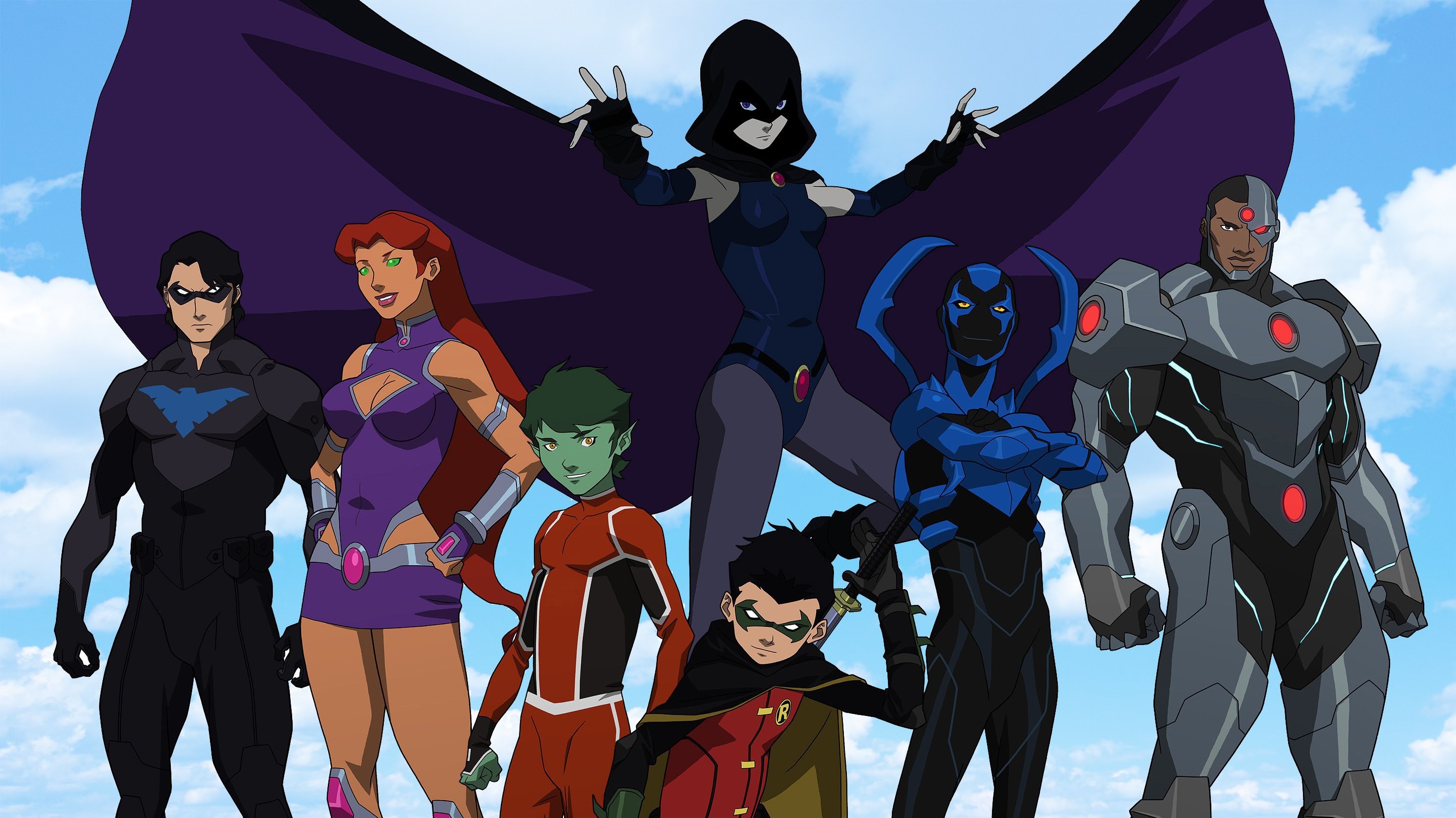 2940x1651 Teen Titans Raven (DC Comics) Beast Boy Cyborg