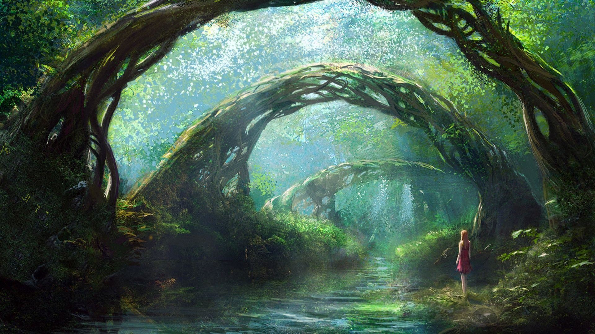 1920x1080 Fantasy Forest Wallpaper Wide or HD Fantasy Wallpapers #10417