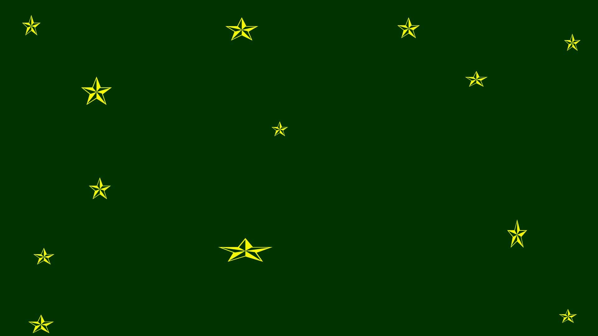 1920x1080 Dark Green Background, Gold Stars - Free