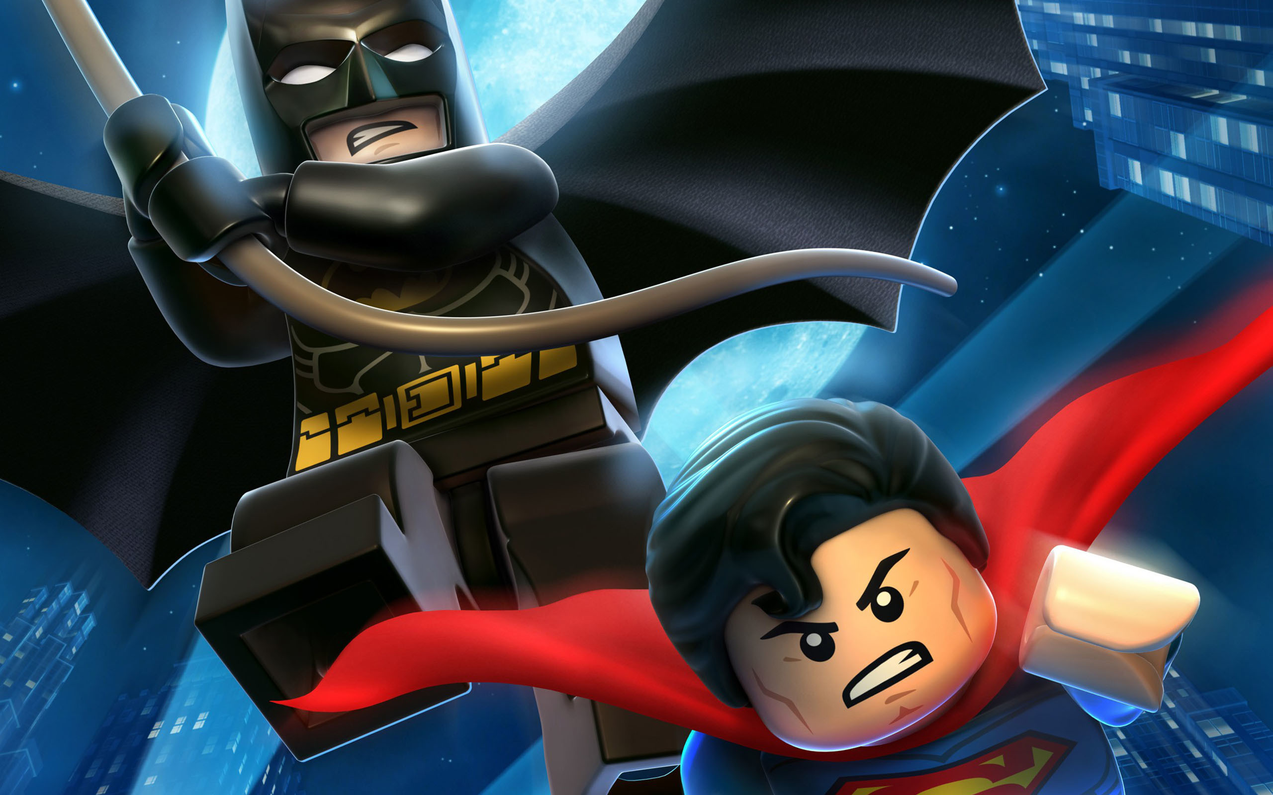 2560x1600 Batman & Superman together, Lego Marvel Super Heroes  wallpaper