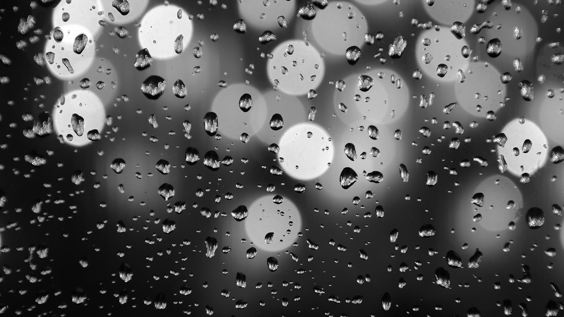 1920x1080 black-and-white-rain-on-window - Nexus Wallpaper