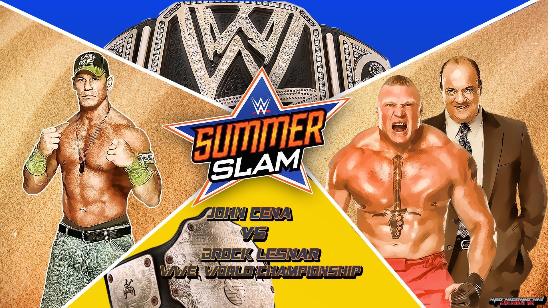 1920x1080 WWE Summerslam 2015 John Cena Vs Brock Lesnar Wallpapers .