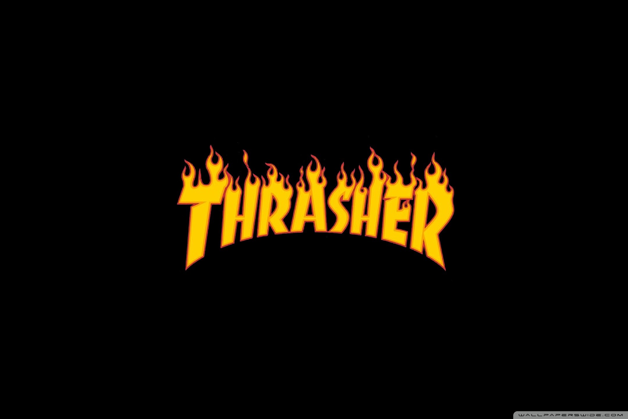 2160x1440 Thrasher Flaming Logo HD Desktop Wallpaper For • Wide