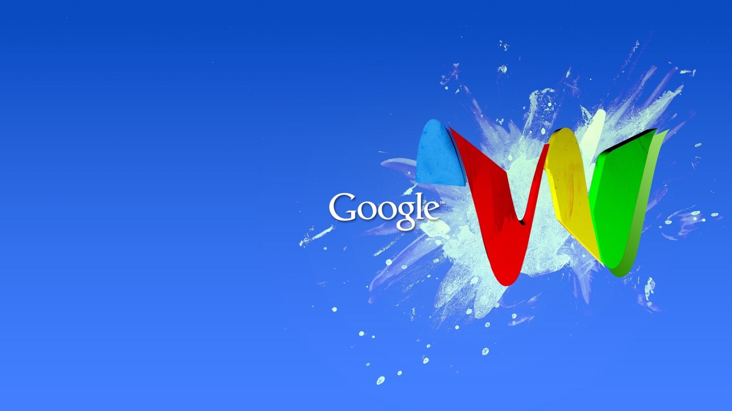 2560x1440 Preview wallpaper google, blue, red, yellow, green 