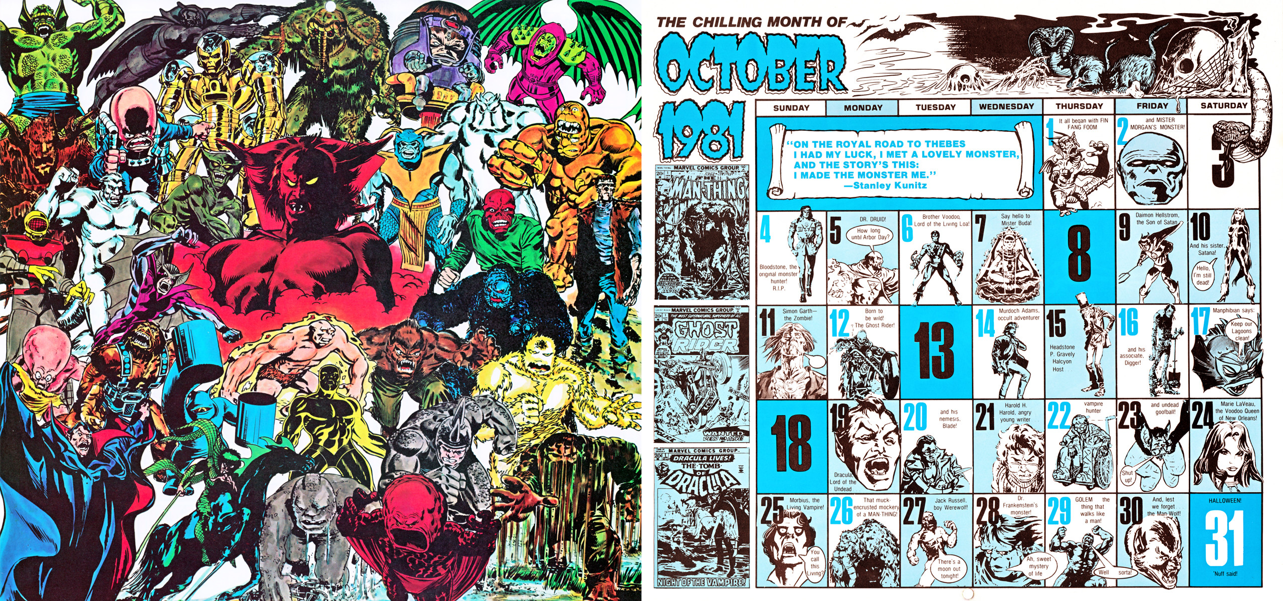 2560x1200 1981/2015 Marvel Comics Calendar - October