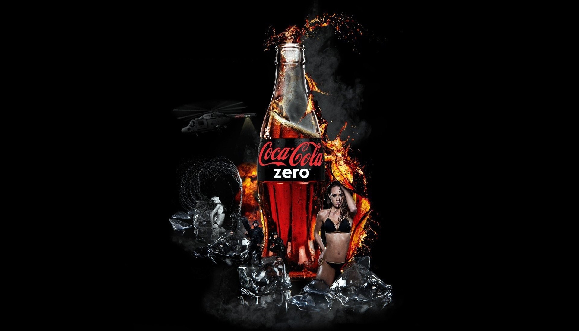 1920x1100 background a bottle coca-cola coca-cola zero drops spray drink brand