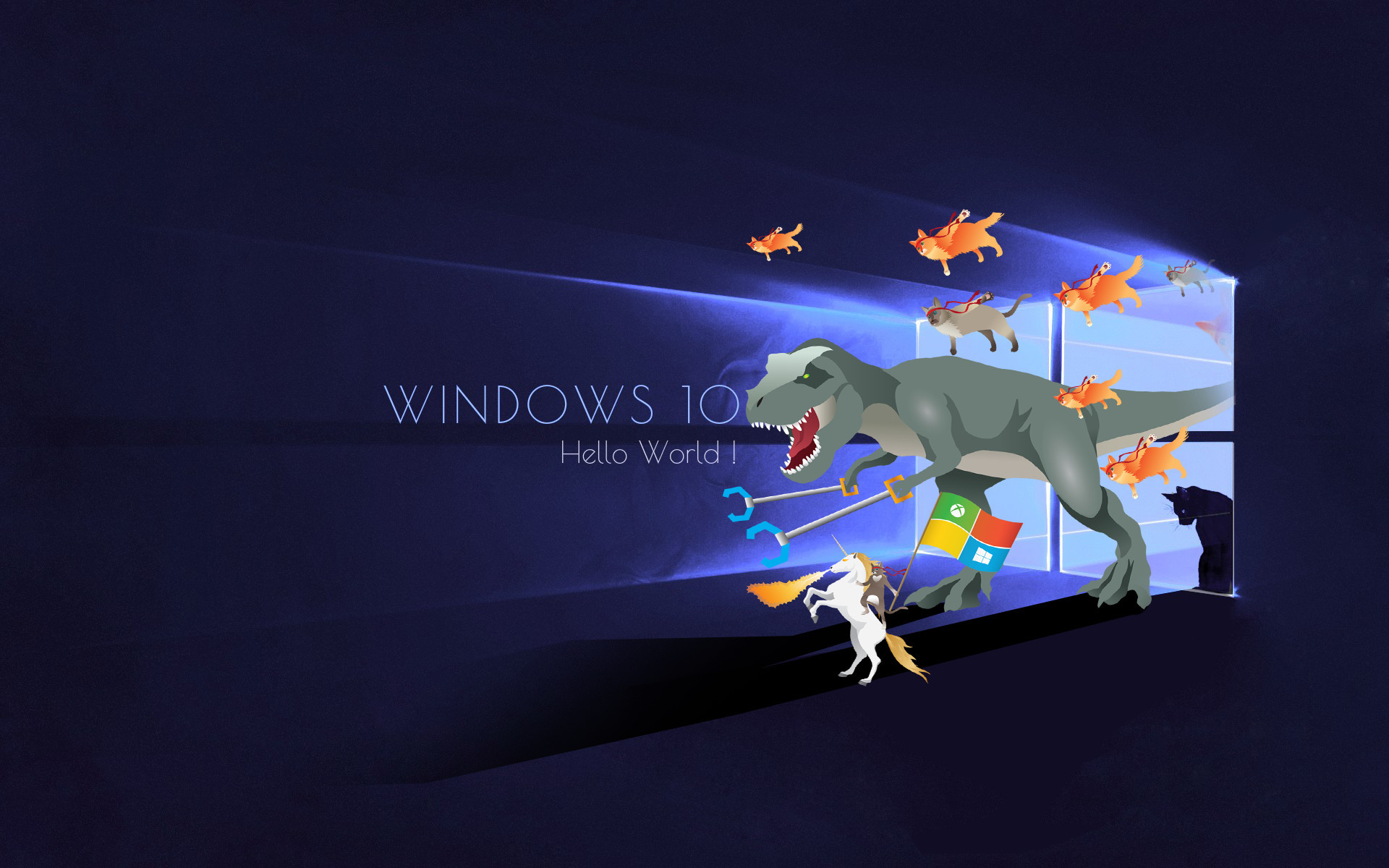1920x1200 Windows unleashes the Ninja Cat and his steeds… Ninja Cat Steeds | 10 Cool  Windows Ninja Cat Wallpaper
