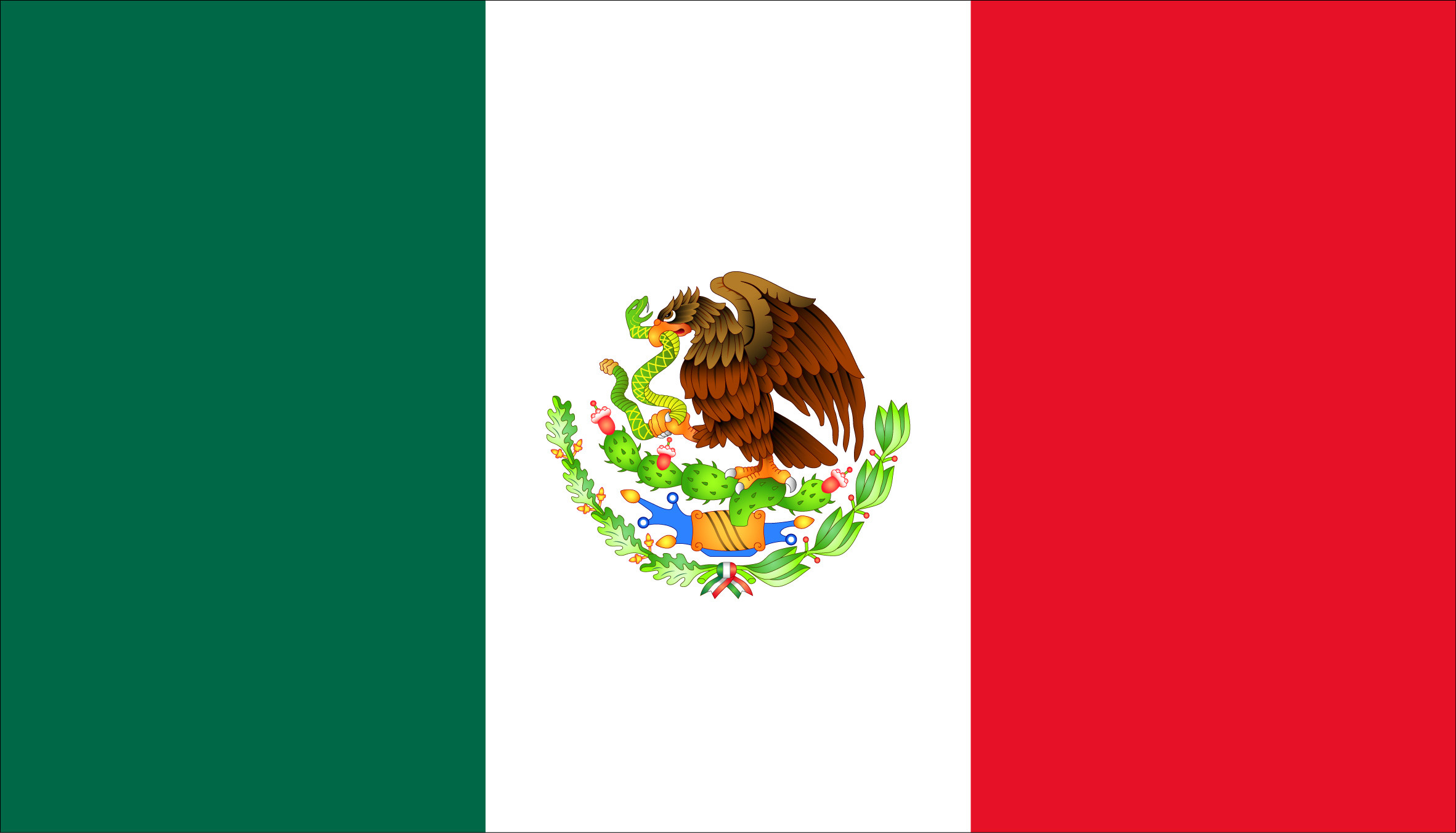 2363x1351 mexico flag - Free Large Images
