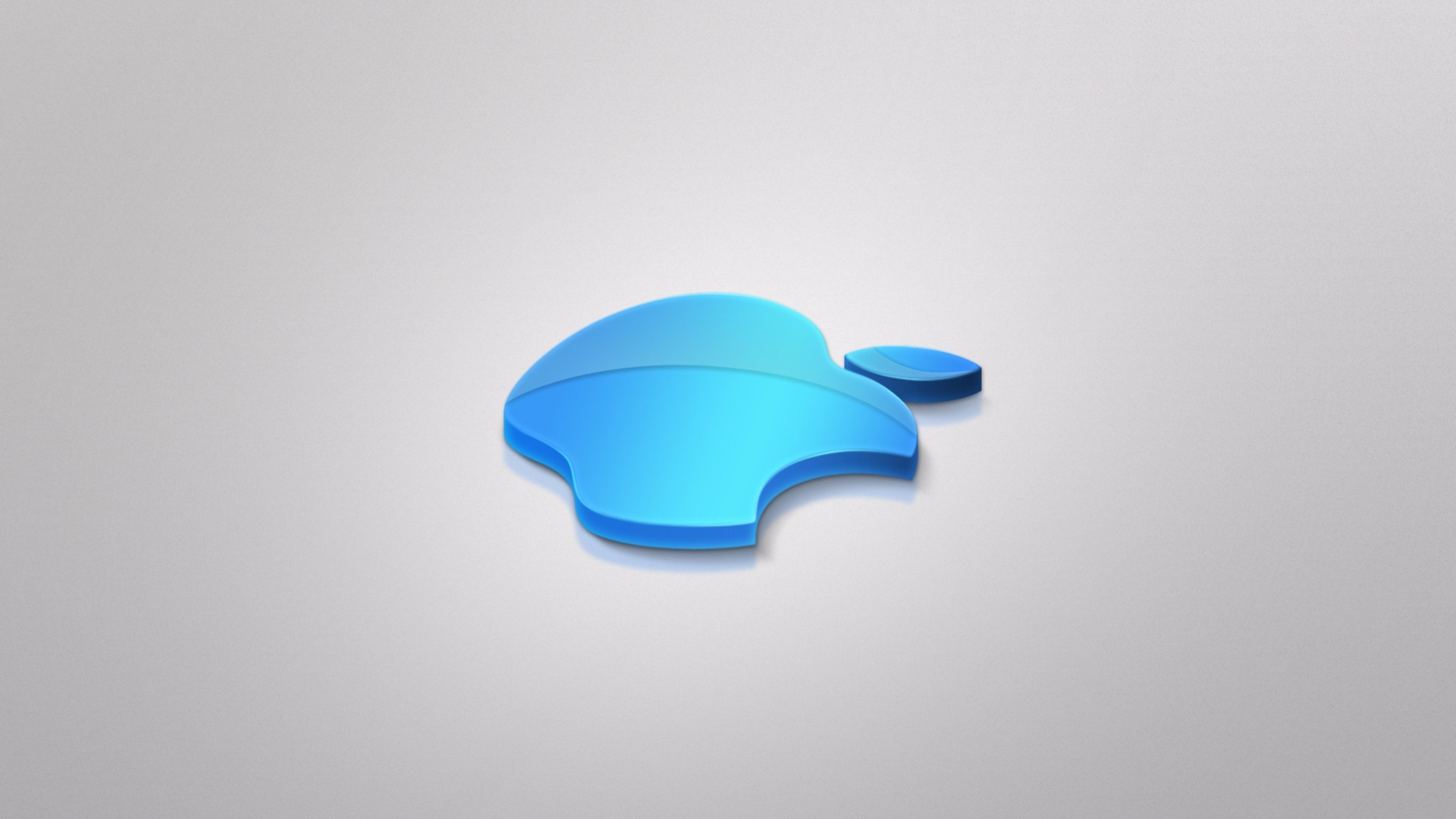 3840x2160 Blue Apple Logo 4K Wallpaper