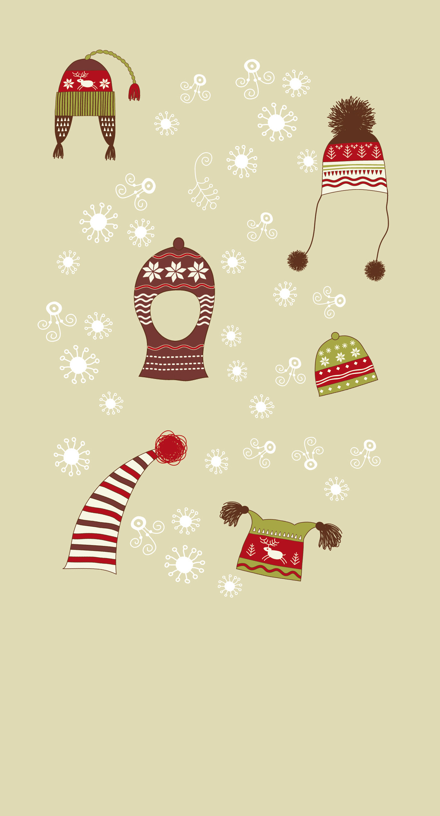 1398x2592 winter snow hat tea cute girls and woman for iPhone6s Plus / iPhone6 Plus  Wallpaper