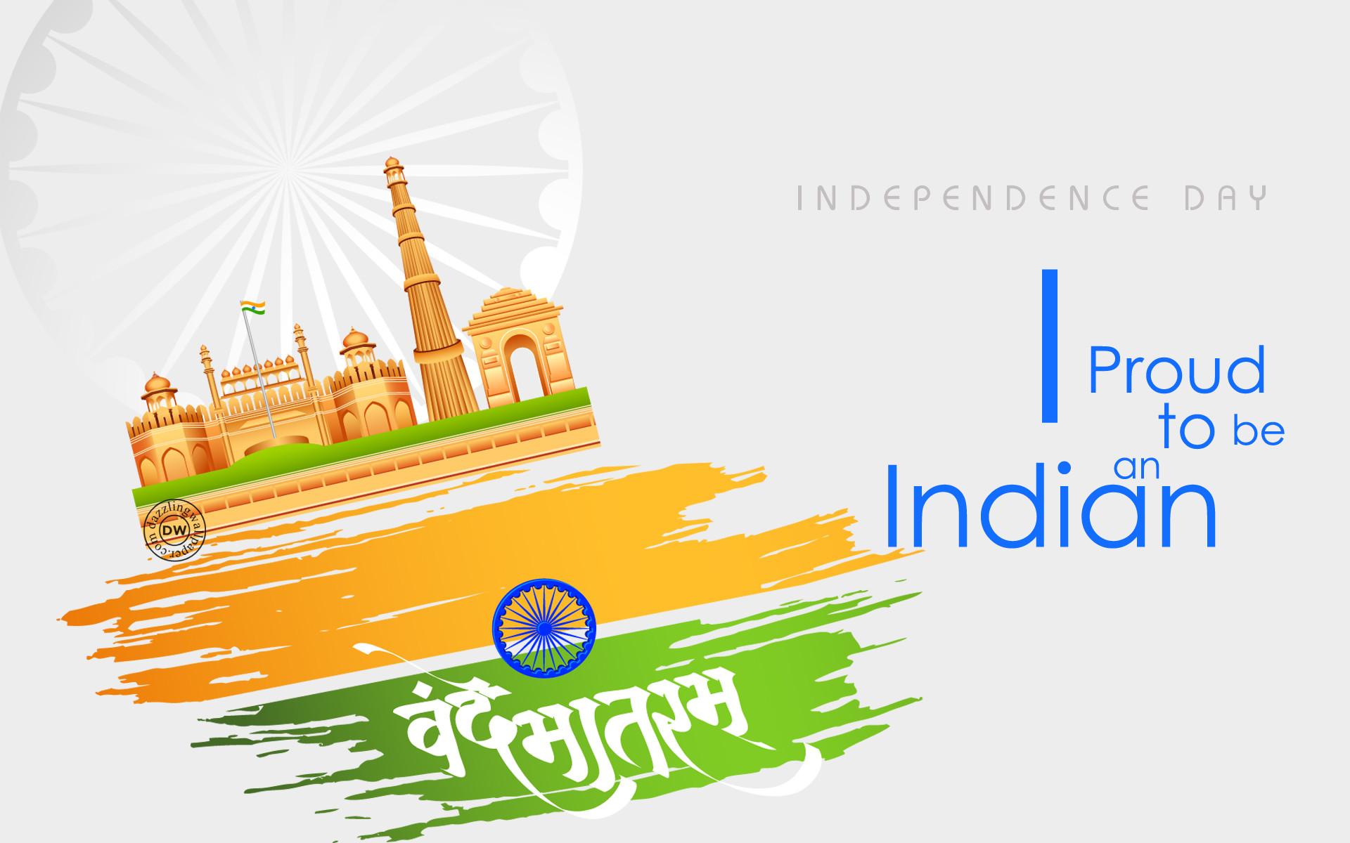 1920x1200 Independence Day, 15 August, Vande Mataram, Proud to be an Indian, Jai