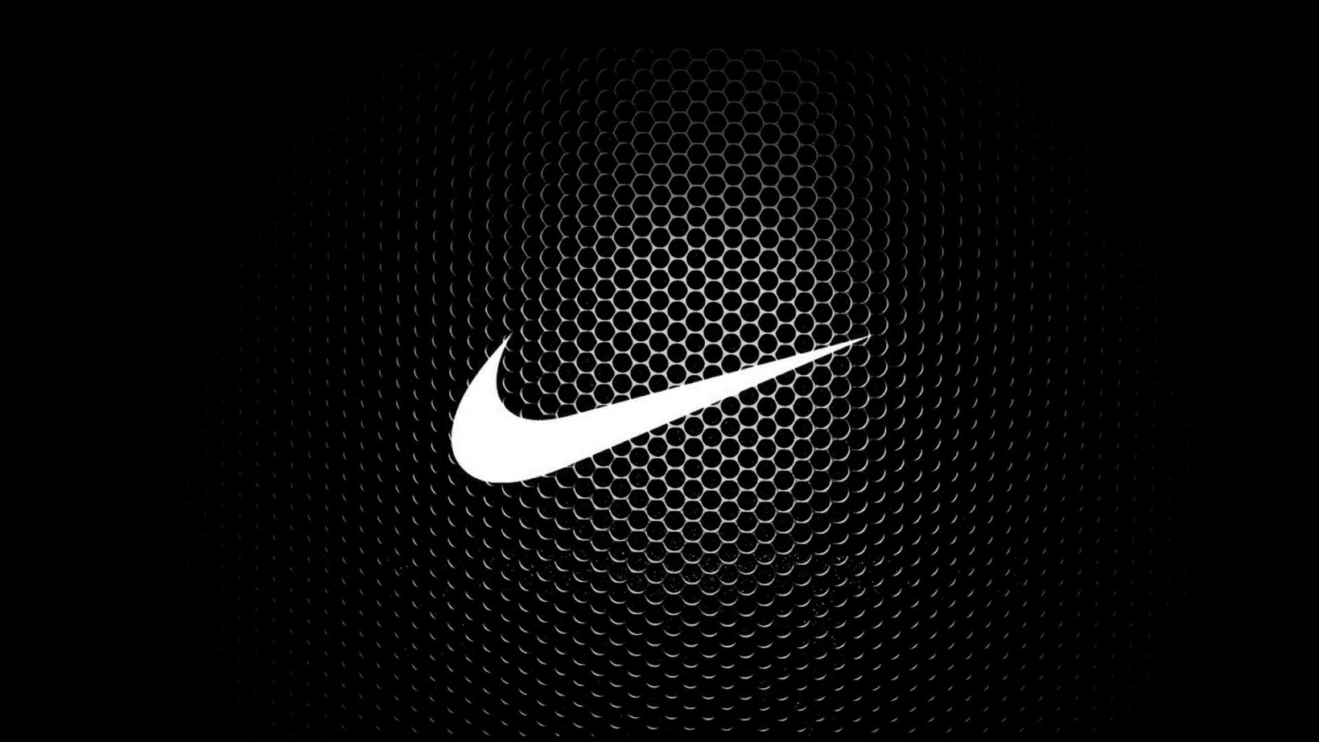 1920x1080 ... Free Download of White Nike Logo Wallpaper with Hexagonal Background