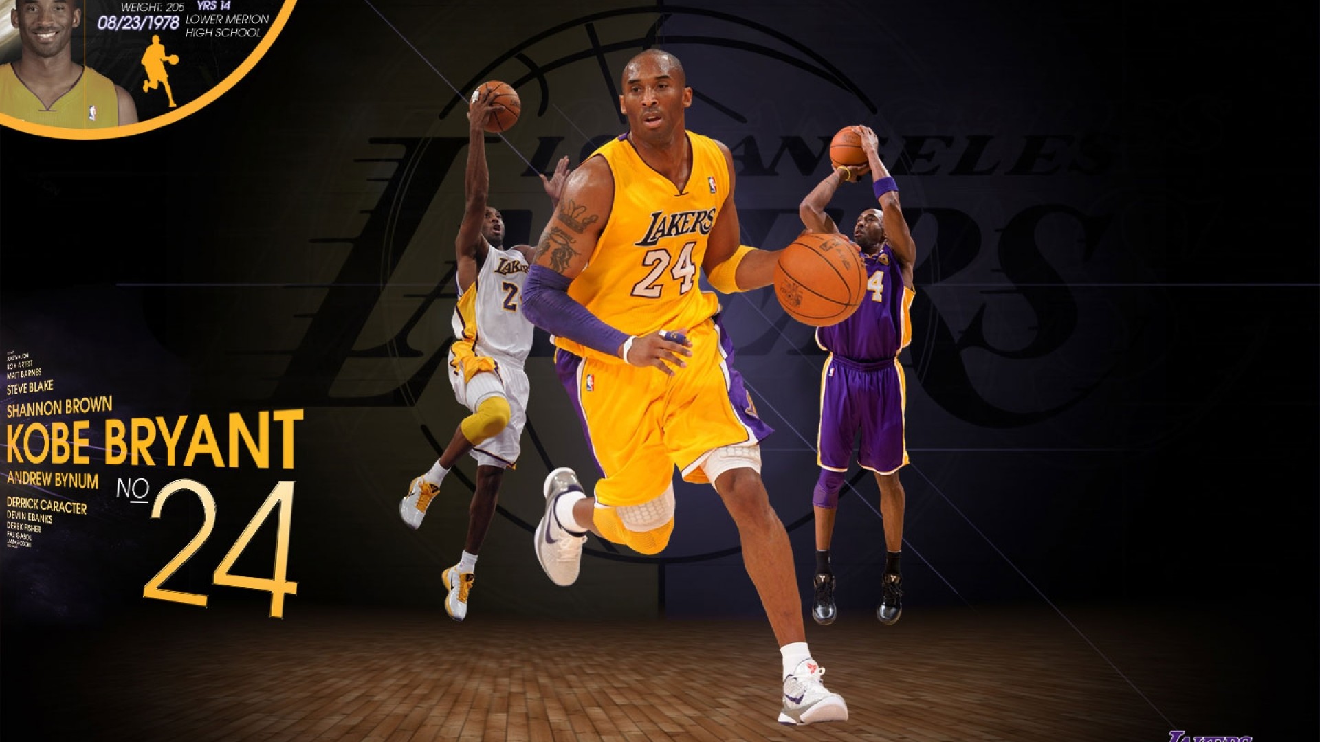 1920x1080 Kobe Bryant Lakers 2012 wallpaper