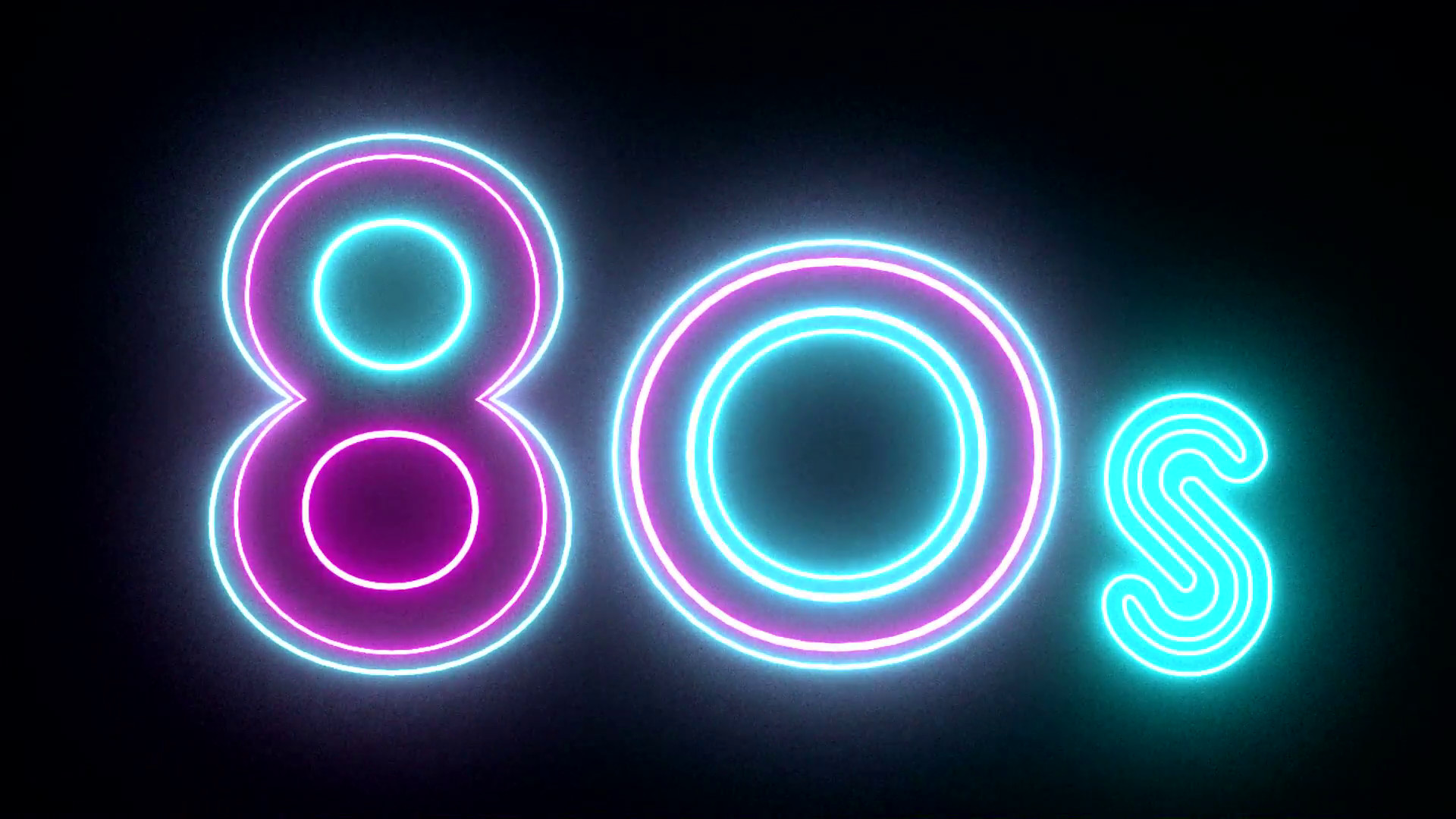 1920x1080 80s neon sign lights logo text glowing multicolor Motion Background -  VideoBlocks
