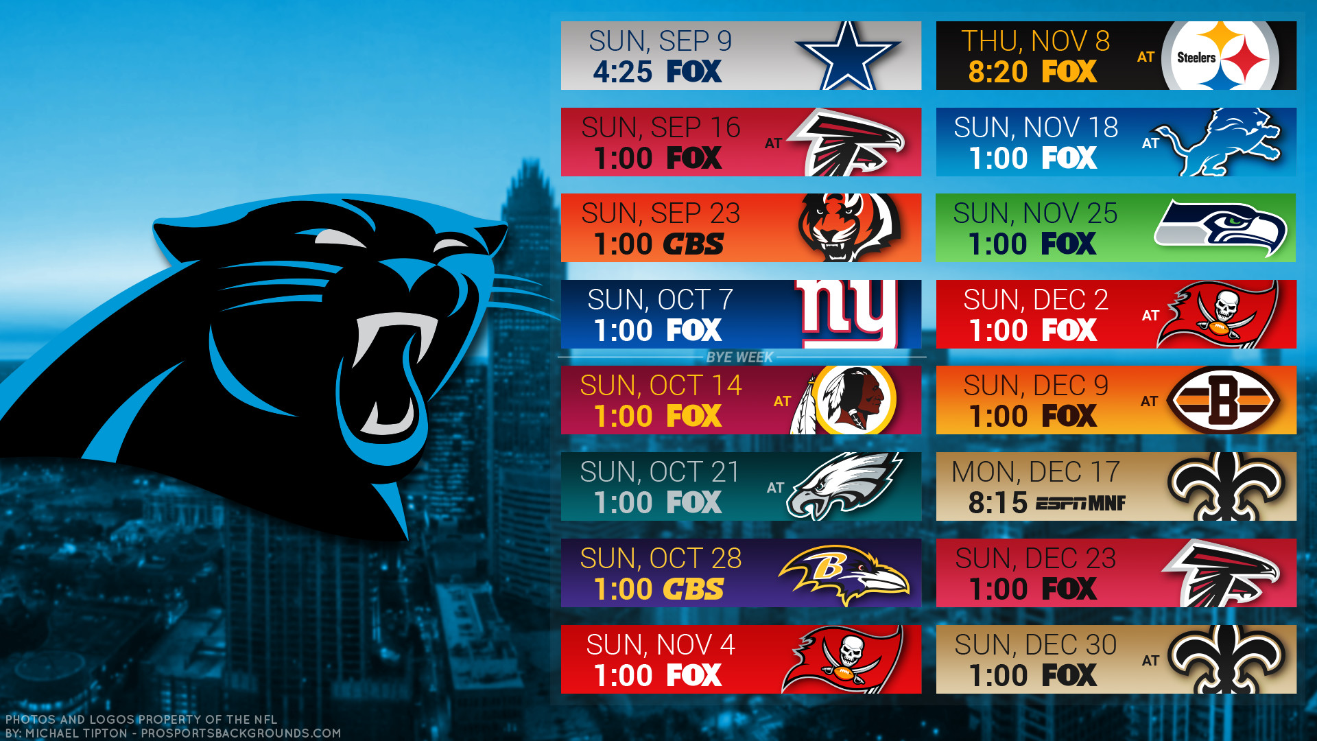 1920x1080 Carolina Panthers 2018 schedule city logo wallpaper free for desktop pc  iphone galaxy and andriod printable