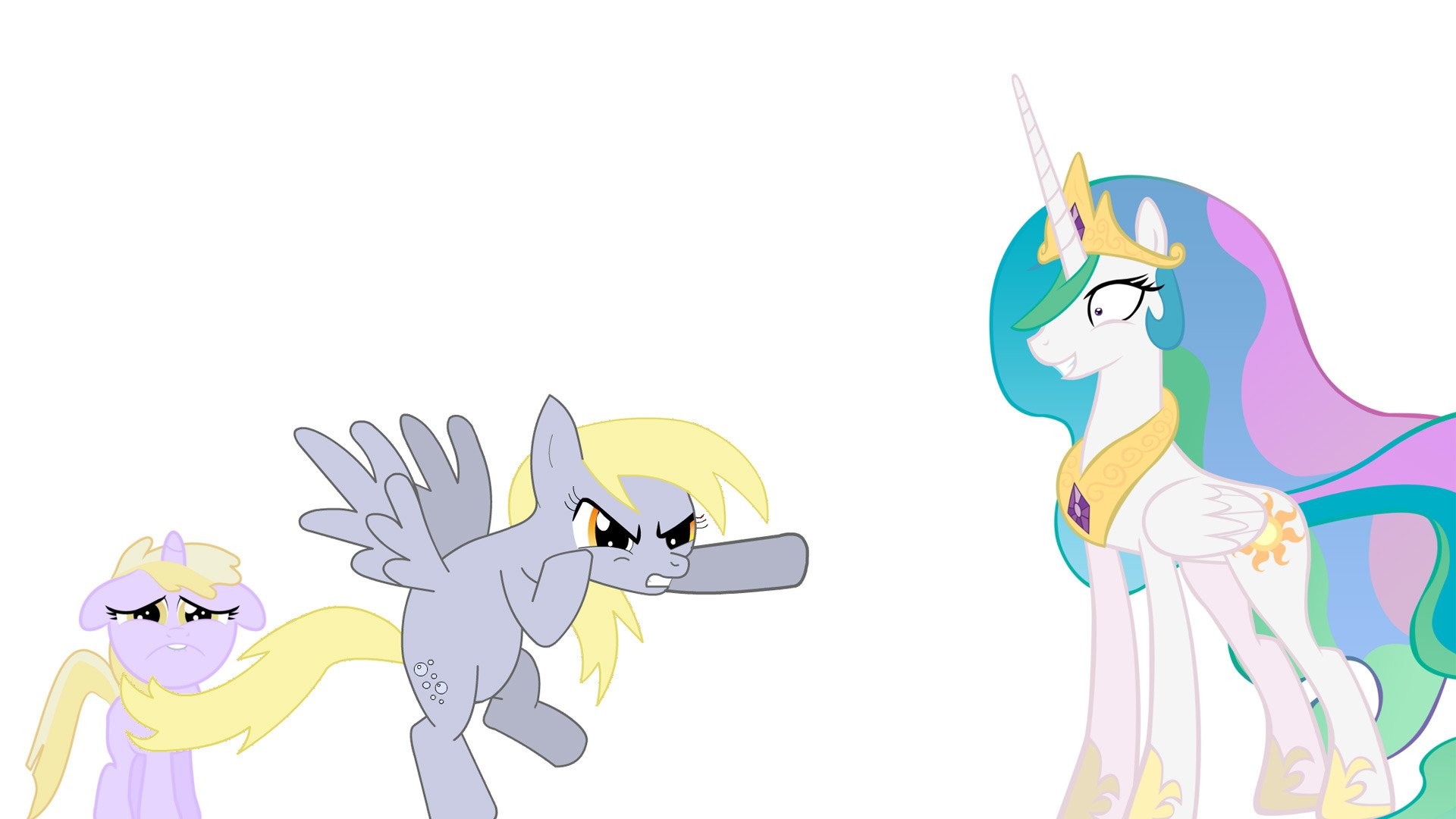 1920x1080 Princess Celstia Derpy Hooves And Dinky ...