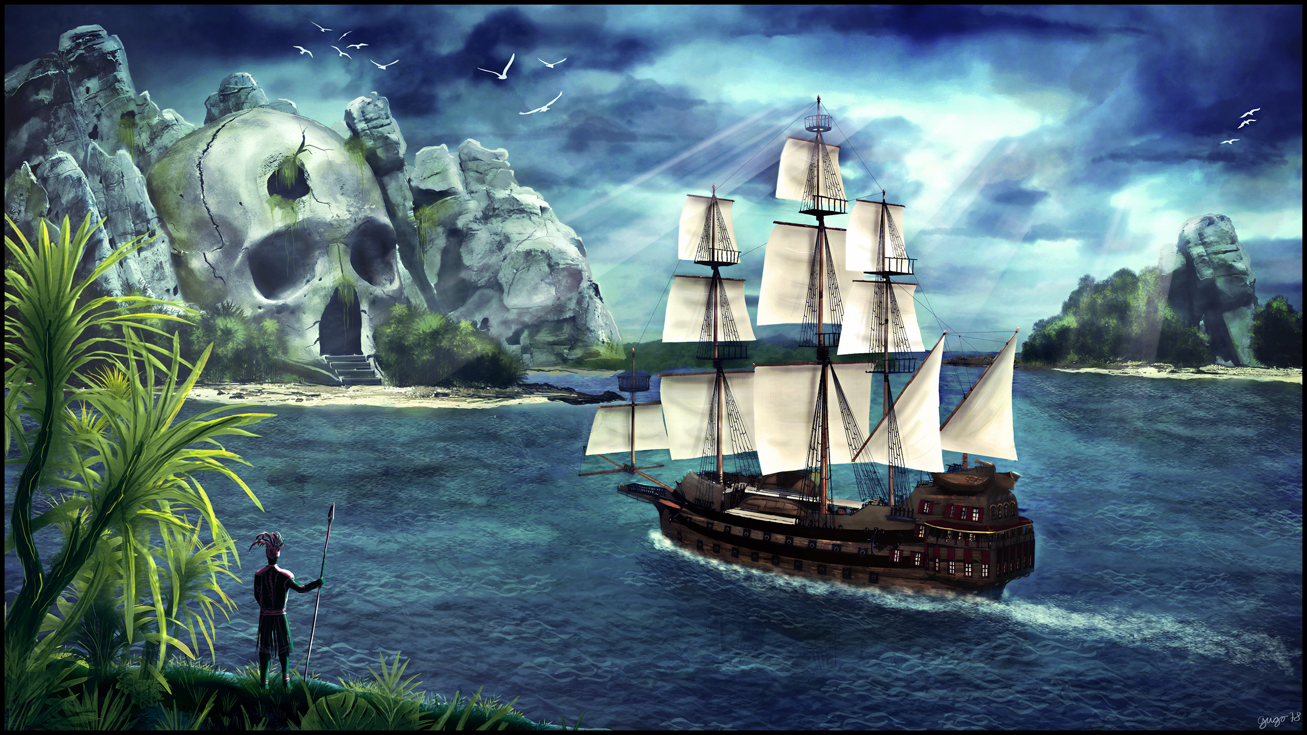 2560x1440 HD Wallpaper | Background ID:439040.  Fantasy Ship