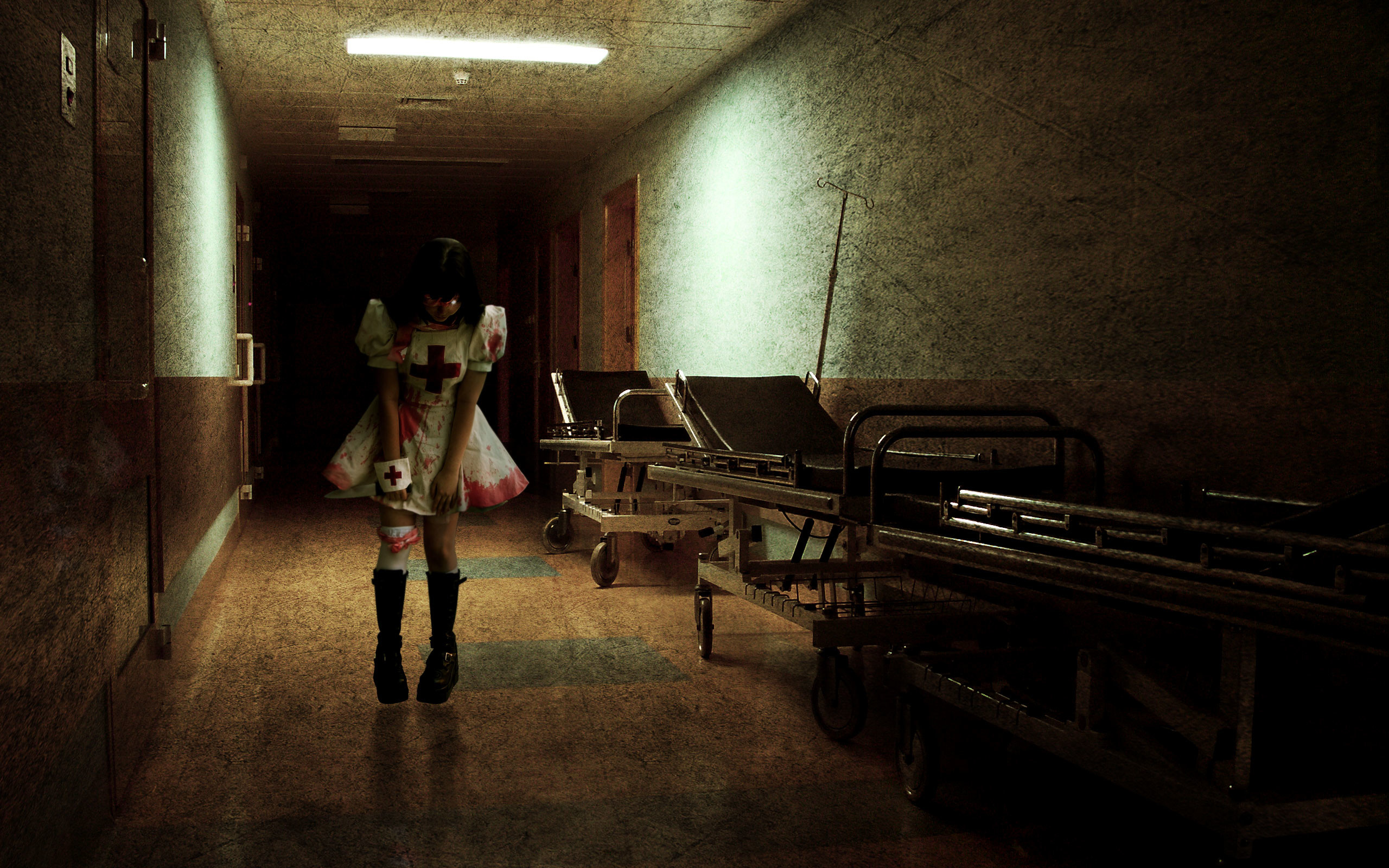 2560x1600 Dark Scary Nurse in Hospital wallpaper from Dark wallpapers
