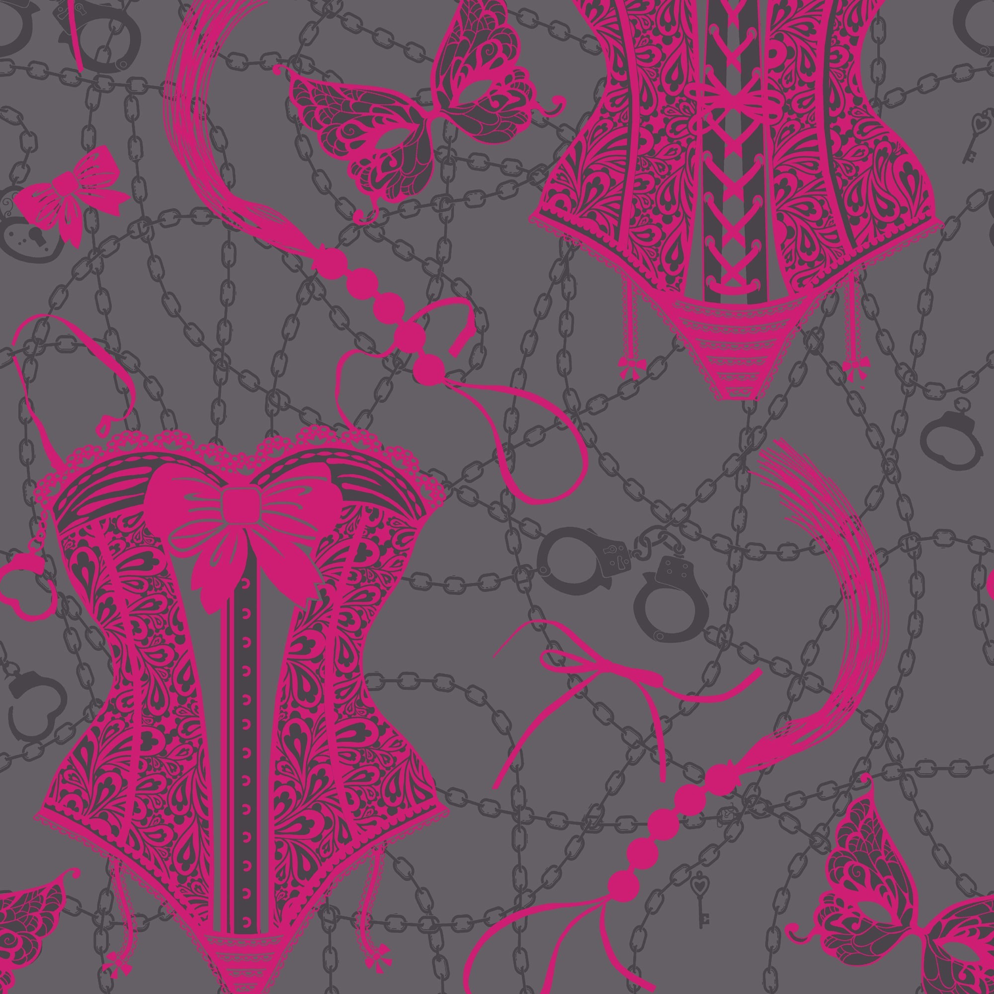 2000x2000 Nicole OMCC9111 Wallpaper, Pink Black Luxury Wallpaper, Buy Opus Muras  Wallpaper Online