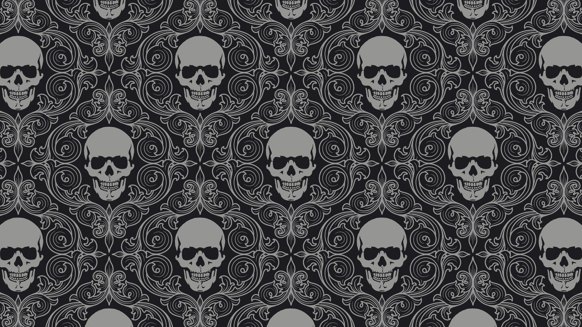 1920x1080 Preview wallpaper skull, drawing, gray, texture 