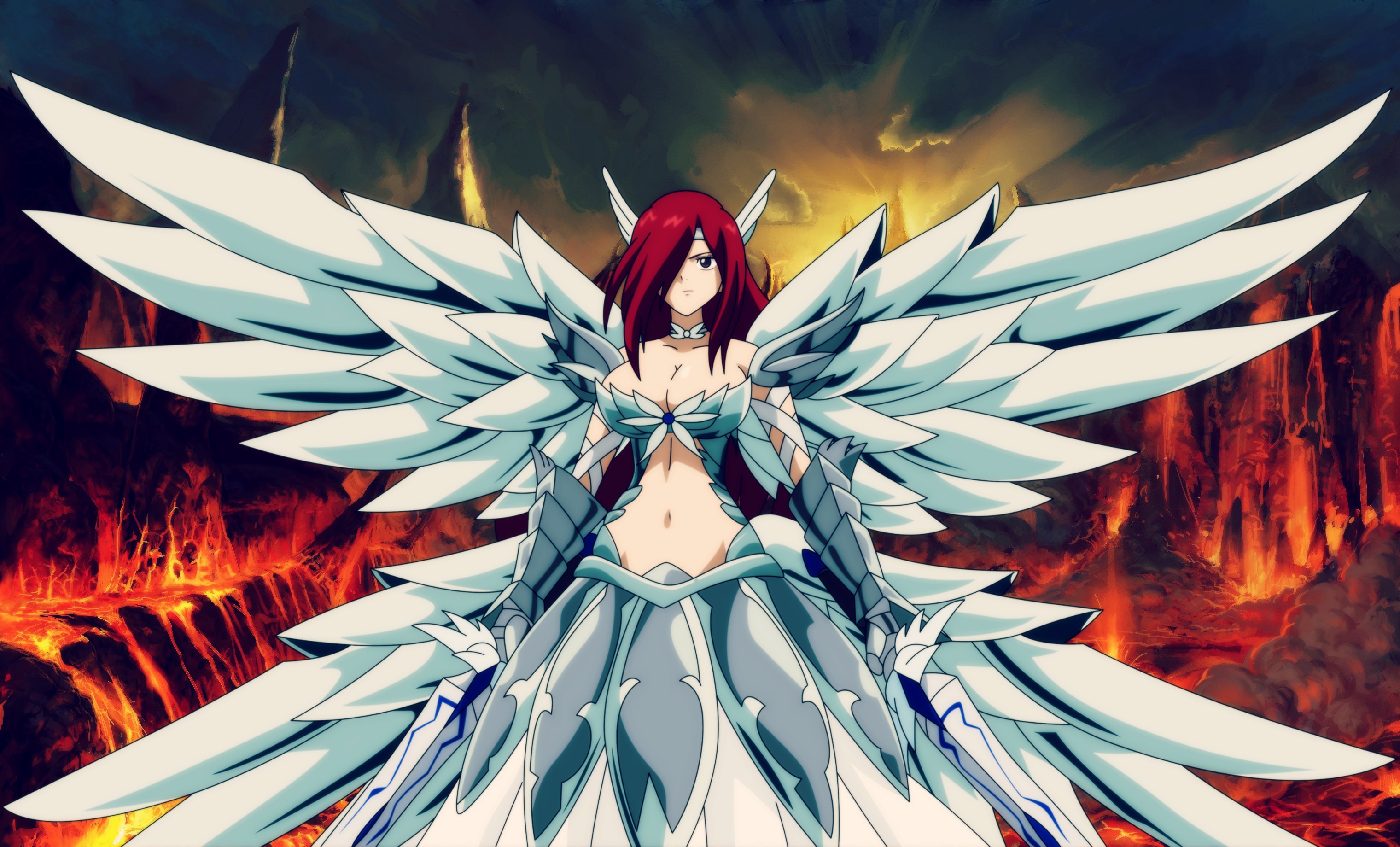 3040x1839 Comic Erza Scarlet HD Backgrounds.