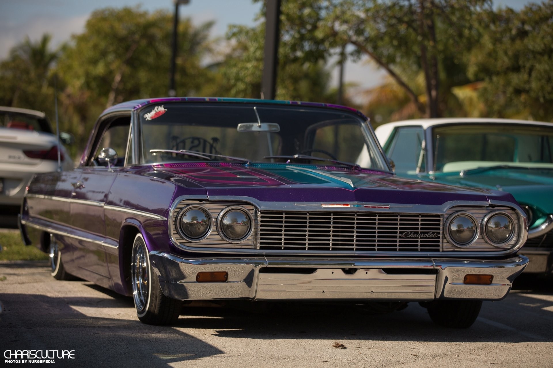 1920x1280 ... 1964 Chevrolet Impala - Pit Bull Four-Pump Set Up - Lowrider Magazine Lowriders  Wallpapers ...