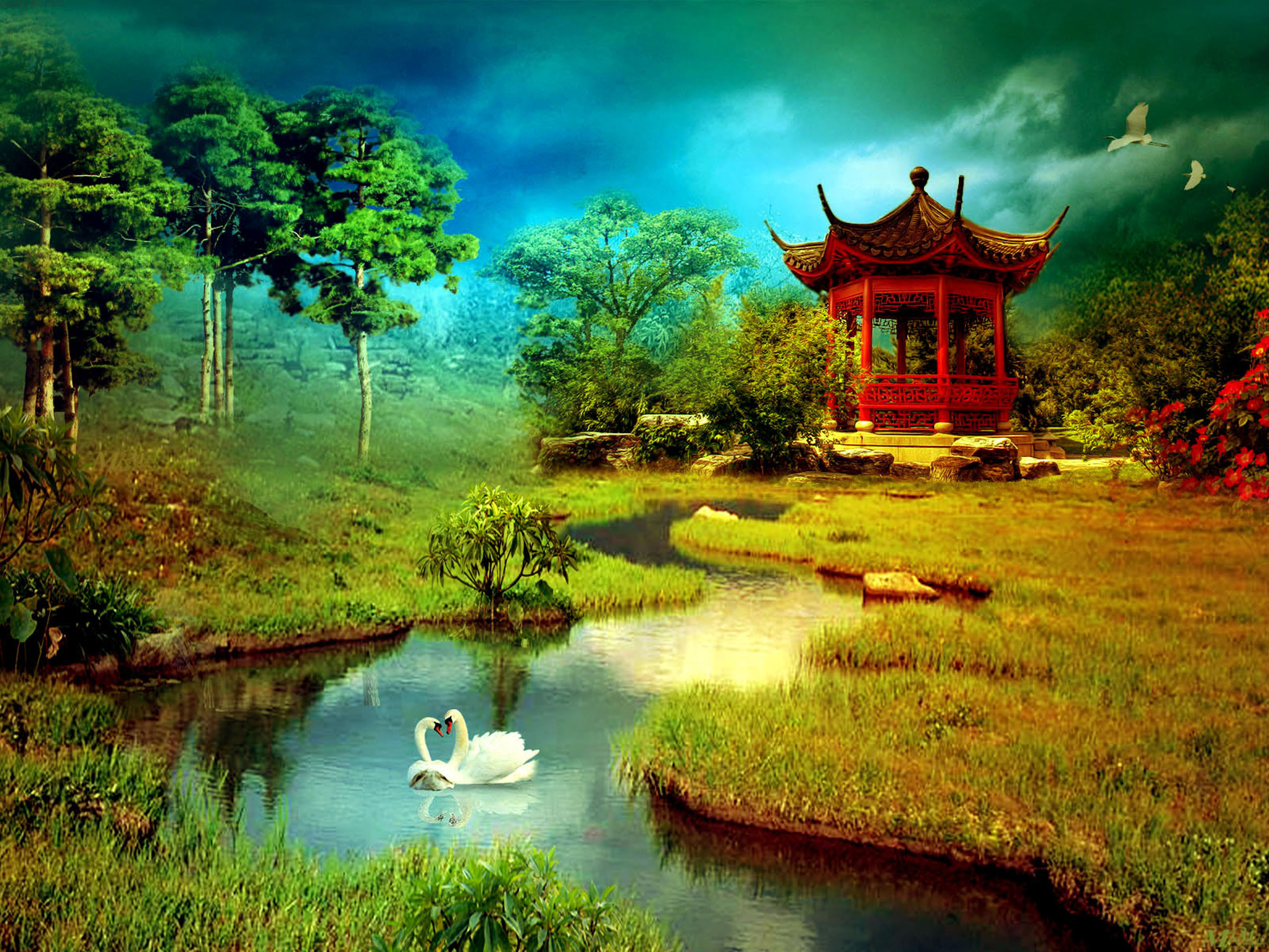 2560x1920 Awesome Asian Nature Wallpaper Wallpaper