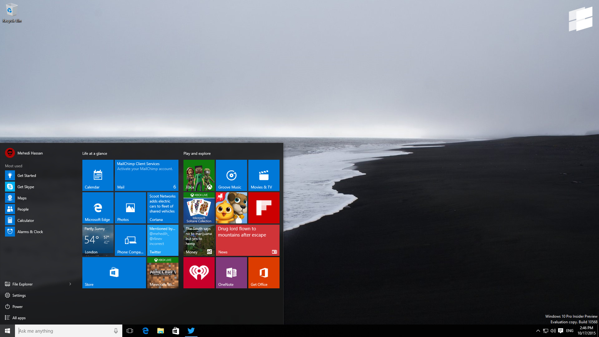 1920x1080 Gallery: Windows 10 Build 10568 Screenshots