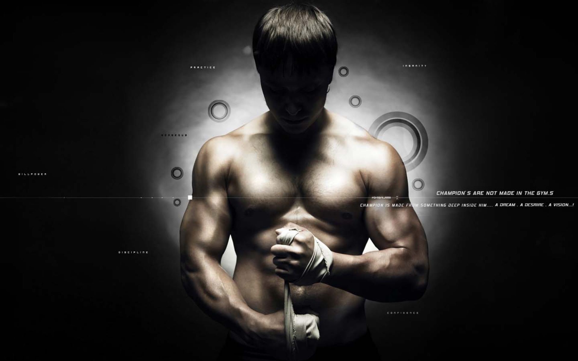 1920x1200 Champions Are Not Made In The Gym | HD Motivation Wallpapers for .
