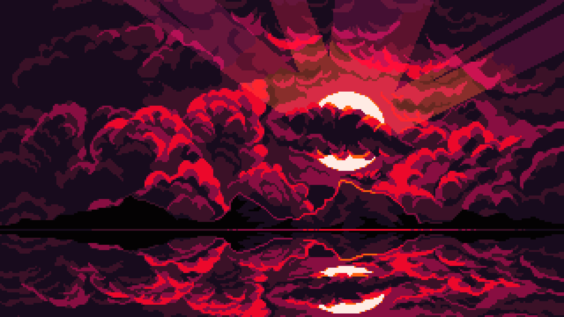 1920x1080 Blood Moon [] - Pixel Art ...