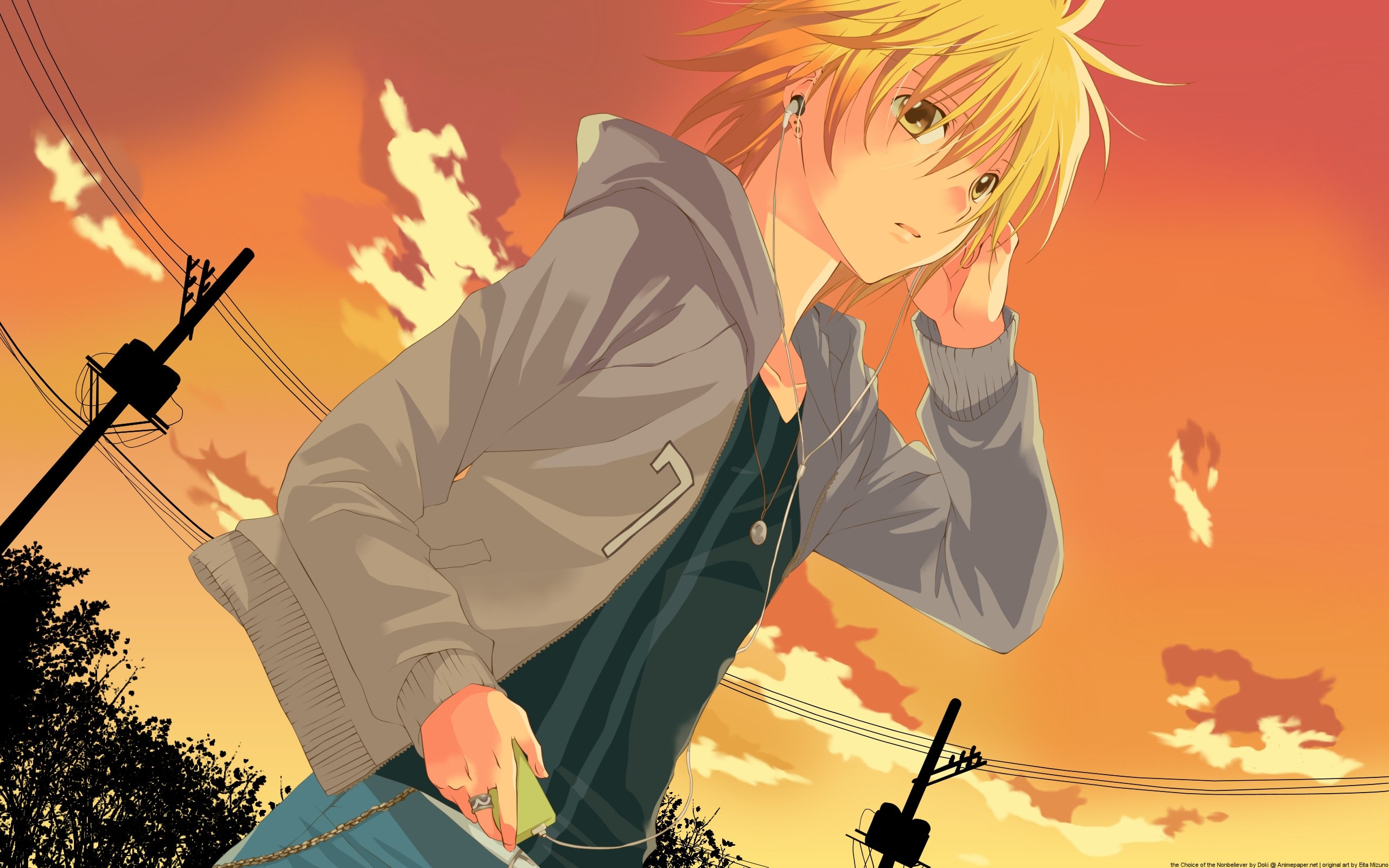 2560x1600 Anime Music Boy Wallpaper - image #728778