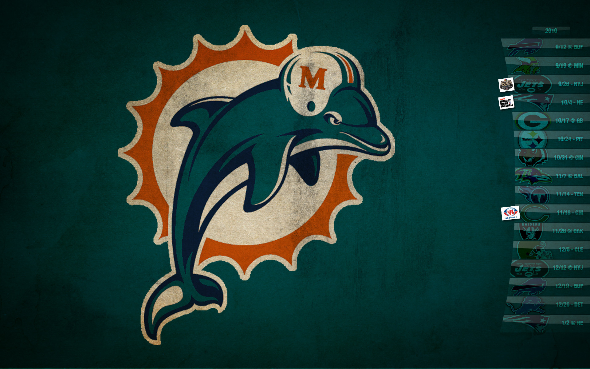 1920x1200 Miami dolphins 1080p logo wallpapers.