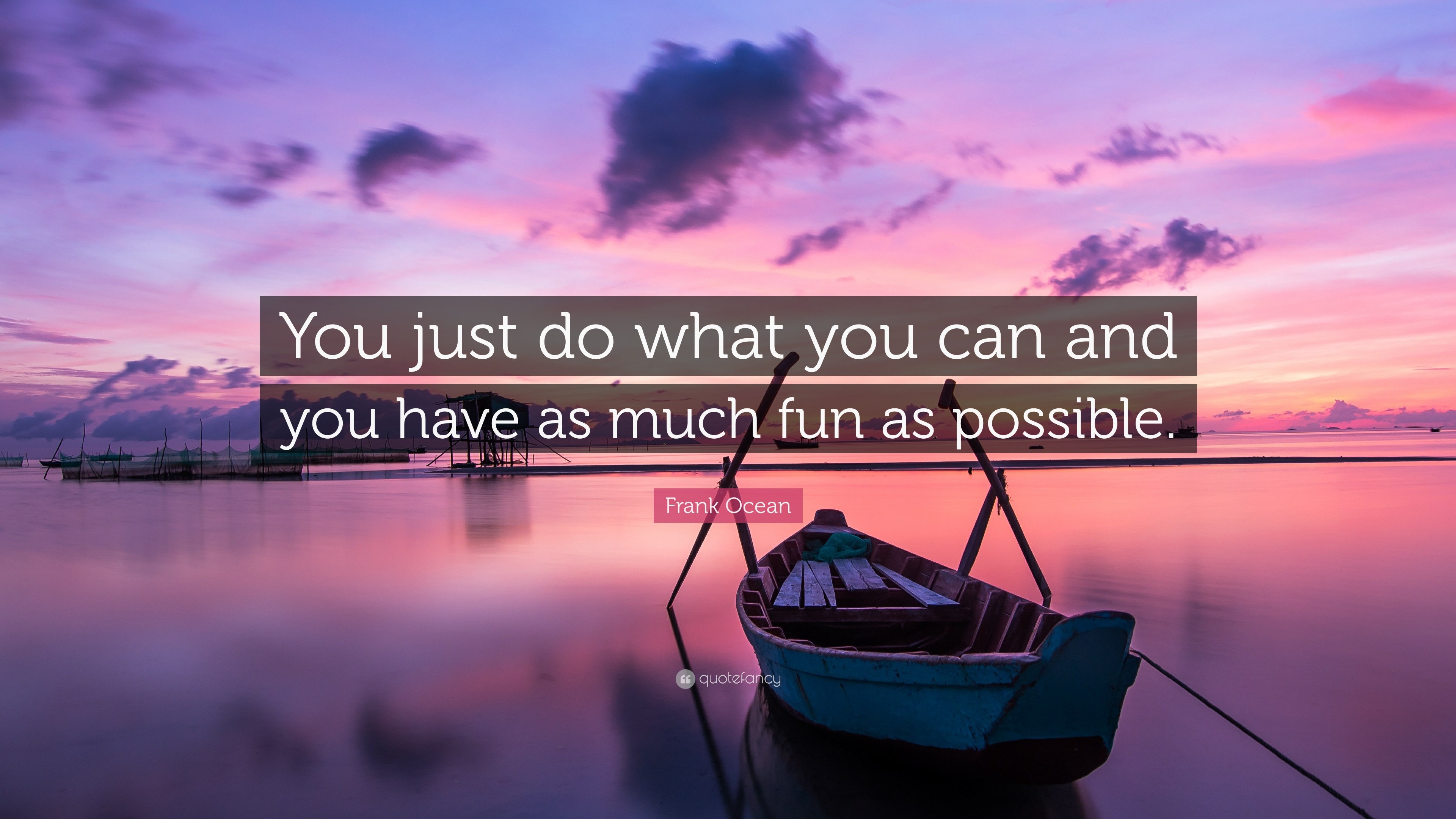 3840x2160 Frank Ocean Quote: “You just do what you can and you have as much