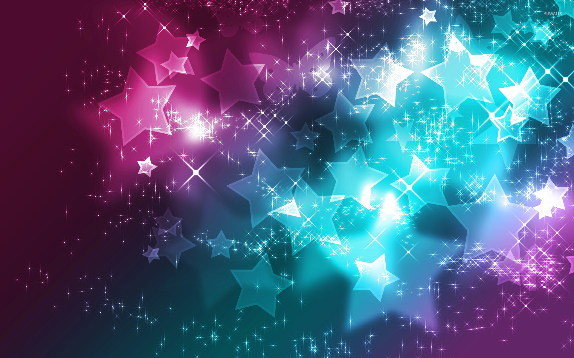 1920x1200 Sparkly colorful stars wallpaper