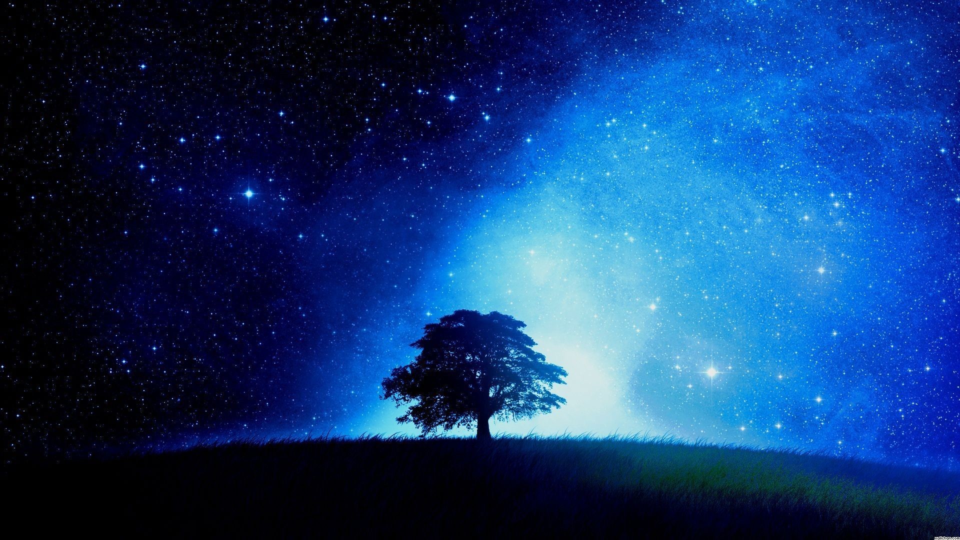 1920x1080 Night Sky Wallpaper For Free Android Places to Visit Pinterest 1920Ã1080  Blue Night Sky