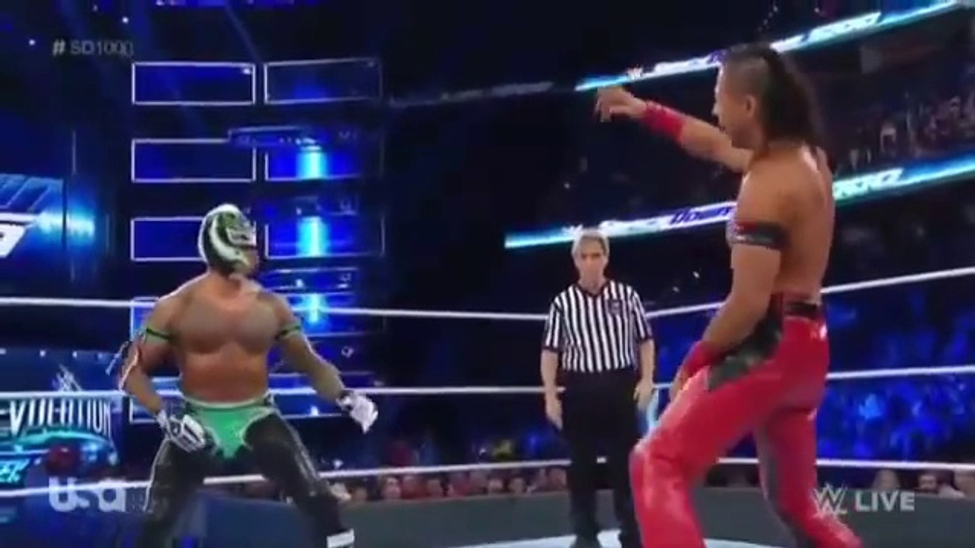 1920x1080 Rey Mysterio vs Shinsuke Nakamura - SmackDown 16 October 2018