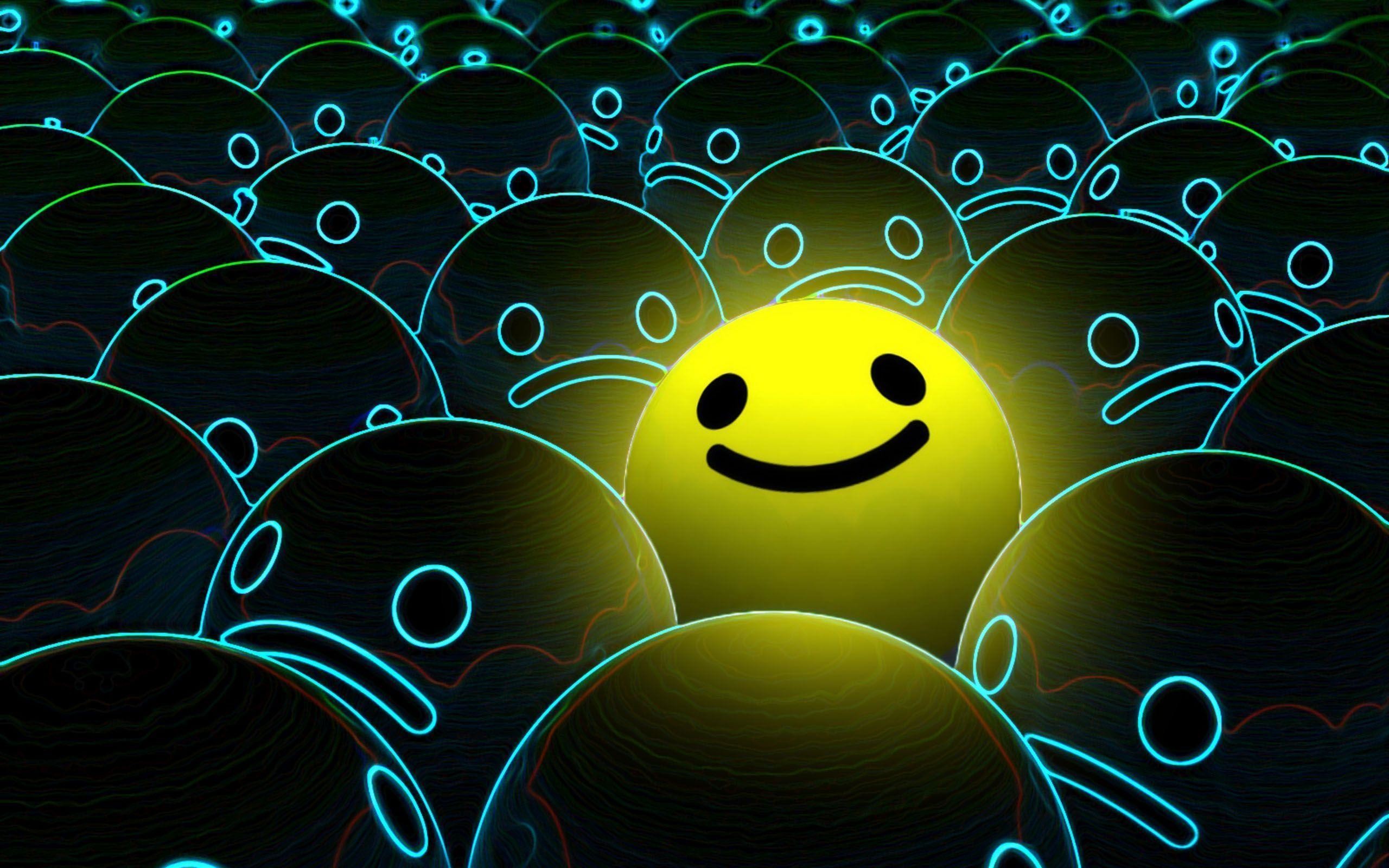 2560x1600 Wallpapers For > Colorful Smiley Face Wallpaper