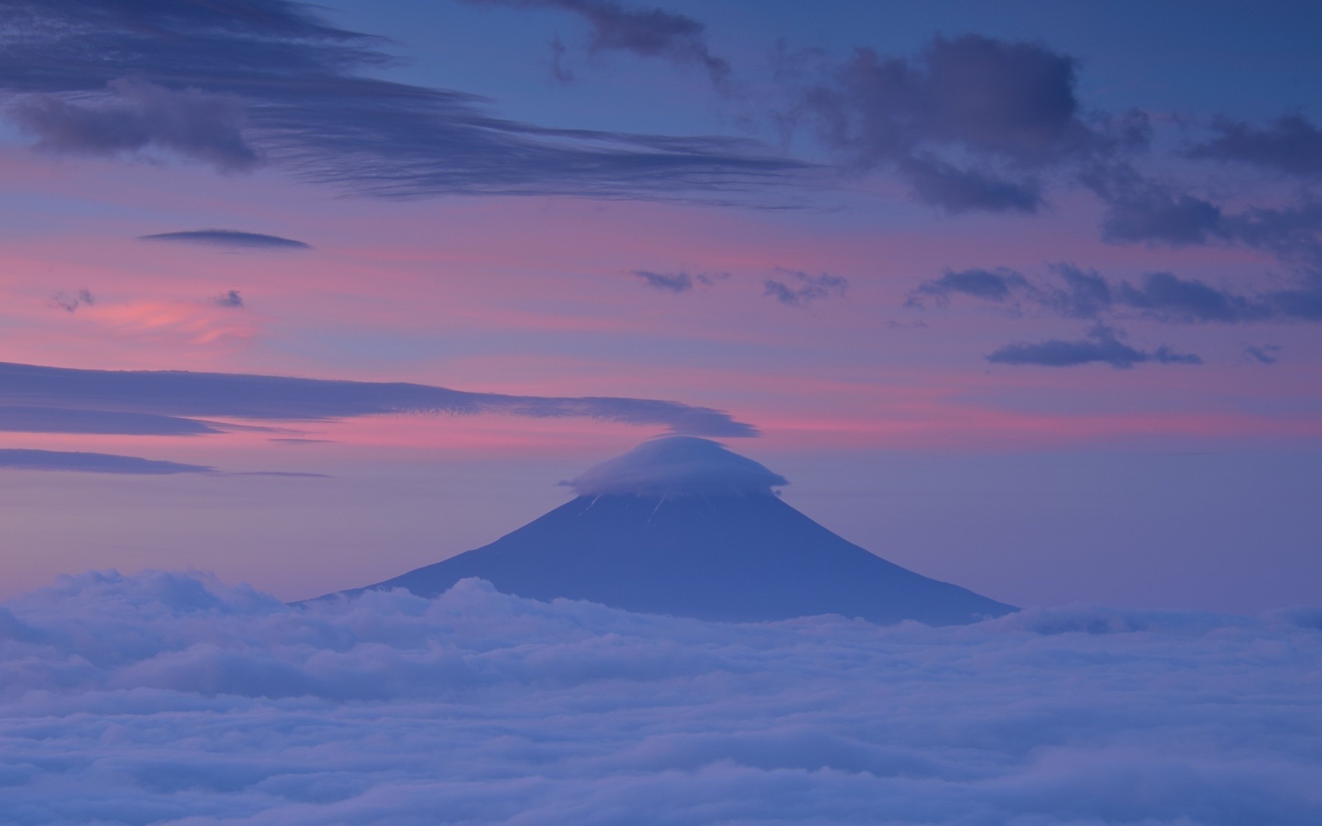 1920x1200 nature, Landscape, Japan, Asia, Clouds, Mountains, Mount Fuji, Sunset