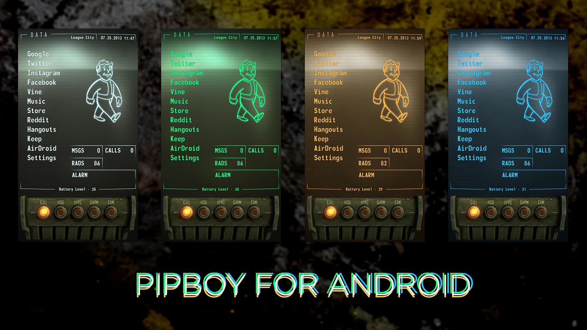 1920x1080 I give you my improved Fallout PipBoy Android theme! [x-post from  r/fallout] ...