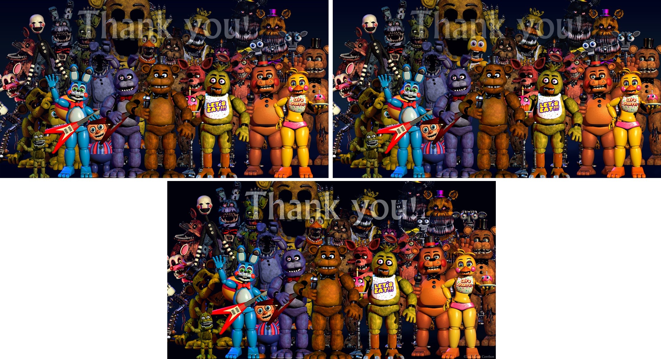 2213x1202 ... Five night at freddy's : All Thanks Scott Cawthon by Gould58